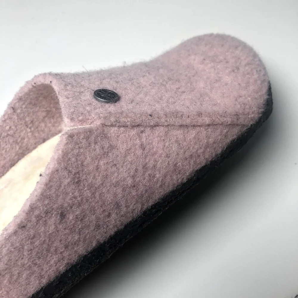 Birkenstock Zermatt Kids Clog Slippers 33 Pink Wool Shearling Lined 210 L2